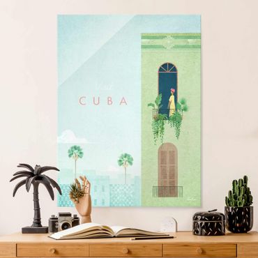 Obraz na szkle - Plakat podróżniczy - Kuba