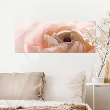 Obraz na szkle - Różowy kwiat w centrum uwagi
