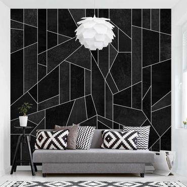 Tapeta - czarno-biały Geometry Watercolour