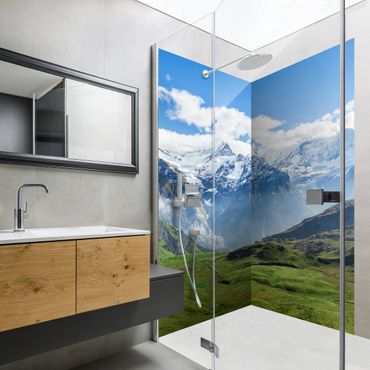 Tylna ścianka prysznicowa - Swiss Alpine Panorama