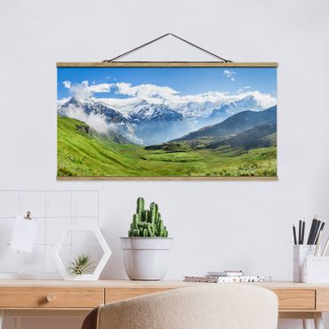 Plakat z wieszakiem - Szwajcarska panorama alpejska