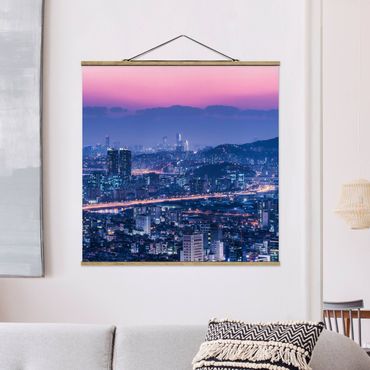 Plakat z wieszakiem - Skyline of Seoul