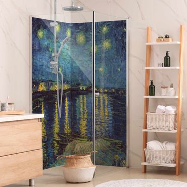 Tylna ścianka prysznicowa - Vincent Van Gogh - Starry Night Over The Rhone