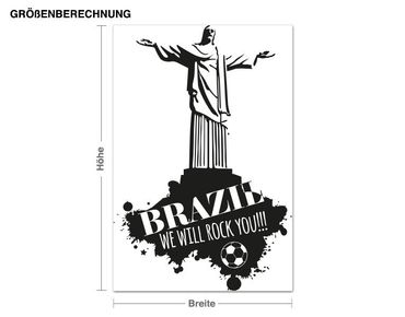 Naklejka na ścianę - Brazil We Will Rock You
