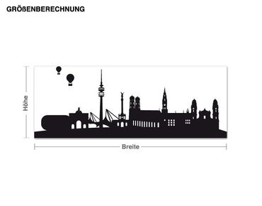 Naklejka na ścianę - Monachium panorama miasta