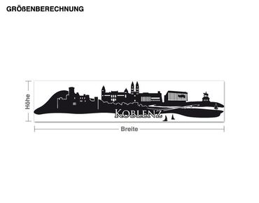 Naklejka na ścianę - Skyline Koblenz
