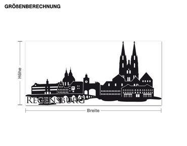 Naklejka na ścianę - Skyline Regensburg