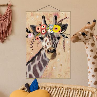 Plakat z wieszakiem - Żyrafa Klimta