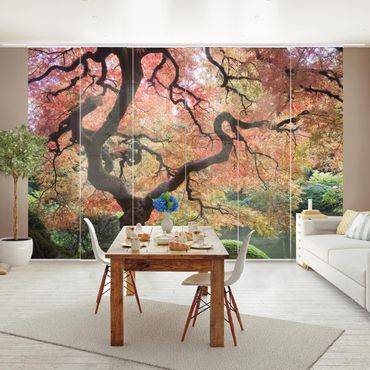 Zasłony panelowe zestaw - Ogród japoński