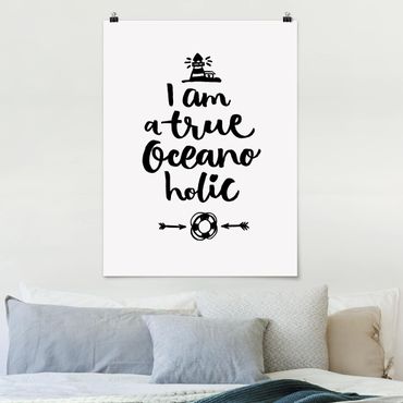 Plakat - Jestem prawdziwym oceanoholikiem