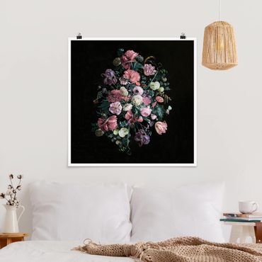 Plakat - Jan Davidsz de Heem - Bukiet ciemnych kwiatów