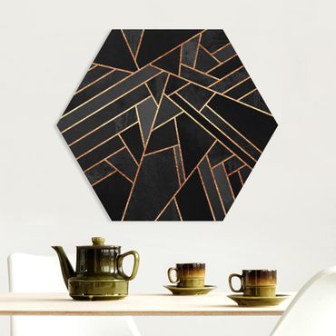 Obraz heksagonalny z Forex - Czarne trójkąty złote