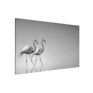 Tablica magnetyczna - Flamingo Love Czarno-biały