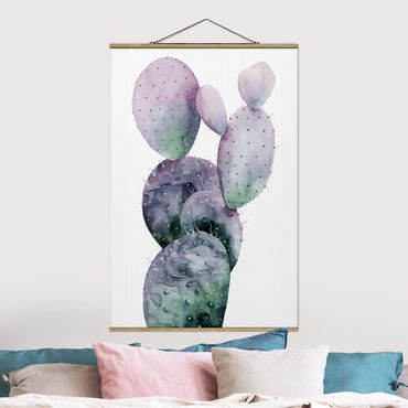 Plakat z wieszakiem - Kaktus w purpurze I