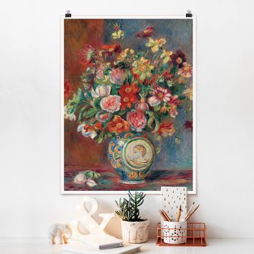 Plakat - Auguste Renoir - Wazon na kwiaty