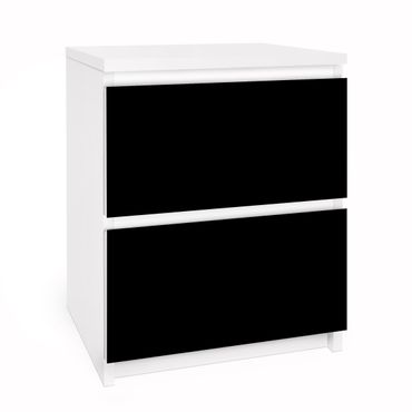 Okleina meblowa IKEA - Malm komoda, 2 szuflady - Kolor czarny