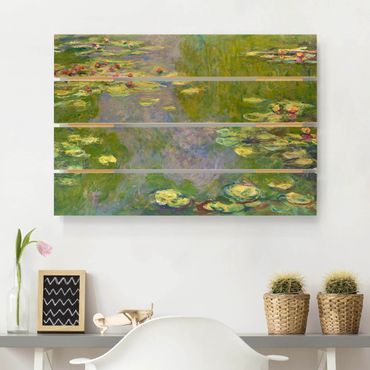 Obraz z drewna - Claude Monet - Zielone lilie wodne
