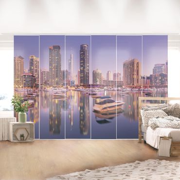 Zasłony panelowe zestaw - Dubai Skyline and Marina