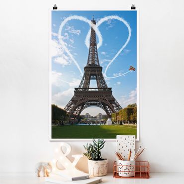 Plakat - Paryż - miasto miłości