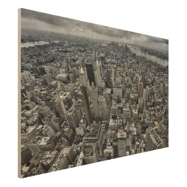 Obraz z drewna - Widok na Manhattan