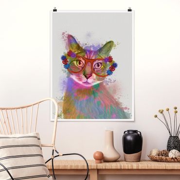 Plakat - Rainbow Splash Cat