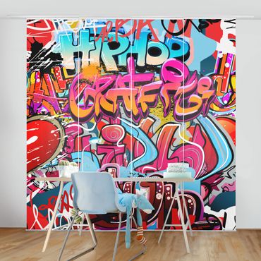 Zasłony panelowe zestaw - HipHop Graffiti