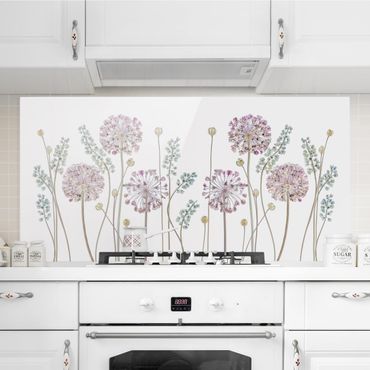 Panel szklany do kuchni - Allium Ilustracja