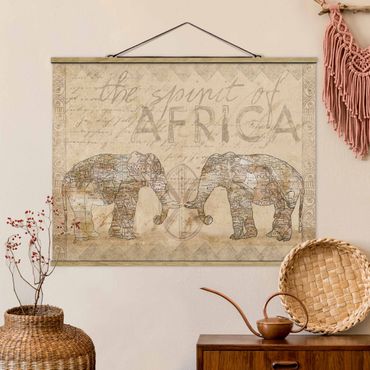 Plakat z wieszakiem - Kolaż w stylu vintage - Duch Afryki