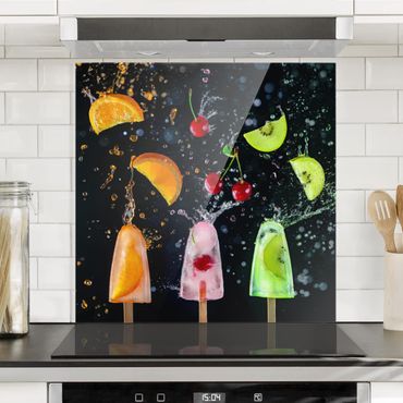Panel szklany do kuchni - Popsicles