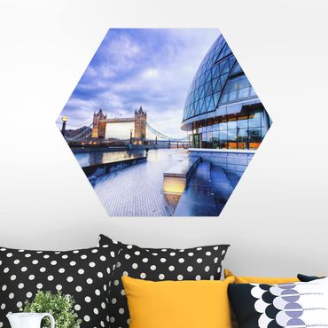 Obraz heksagonalny z Alu-Dibond - Cityhall London