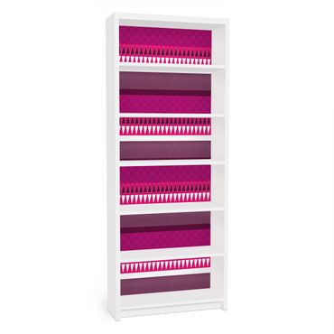 Okleina meblowa IKEA - Billy regał - Różowy etnomiks