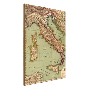 Tablica magnetyczna - Mapa Włoch w stylu vintage