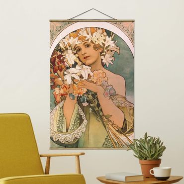 Plakat z wieszakiem - Alfons Mucha - Kwiat