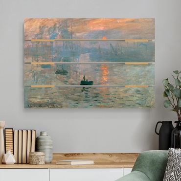 Obraz z drewna - Claude Monet - Impresja