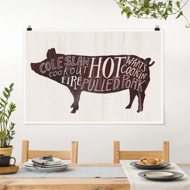 Plakat - Gospodarstwo BBQ - świnia