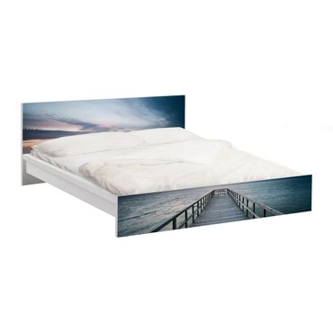 Okleina meblowa IKEA - Malm łóżko 180x200cm - Promenada nad mostem