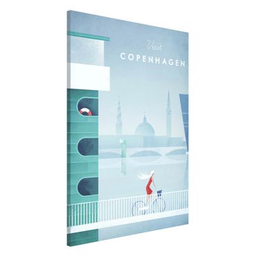 Tablica magnetyczna - Plakat podróżniczy - Kopenhaga
