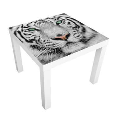 Okleina meblowa IKEA - Lack stolik kawowy - Biały tygrys
