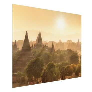 Obraz Alu-Dibond - Zachód słońca nad Baganem