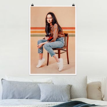Plakat - Retro Mona Lisa