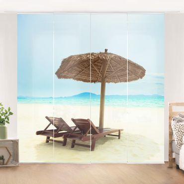 Zasłony panelowe zestaw - Plaża marzeń