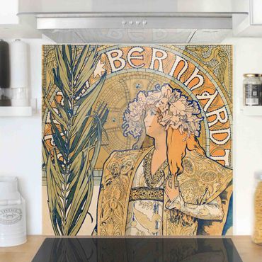 Panel szklany do kuchni - Alfons Mucha - Plakat do sztuki Gismonda