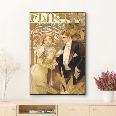 Wymienny obraz - Alfons Mucha - Plakat reklamowy ciastek Flirt