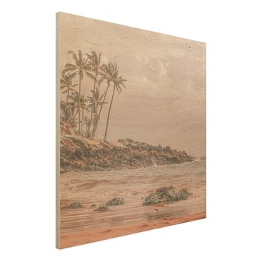 Obraz z drewna - Aloha Hawaii Beach