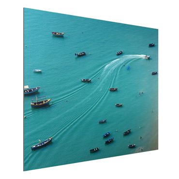 Obraz Alu-Dibond - Anchoring łodzi rybackich