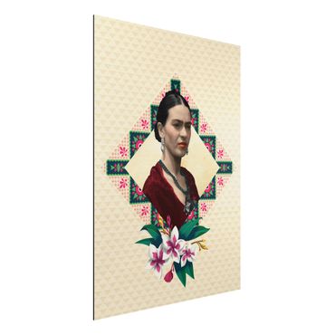 Obraz Alu-Dibond - Frida Kahlo - Kwiaty i geometria