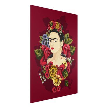 Obraz Alu-Dibond - Frida Kahlo - Róże