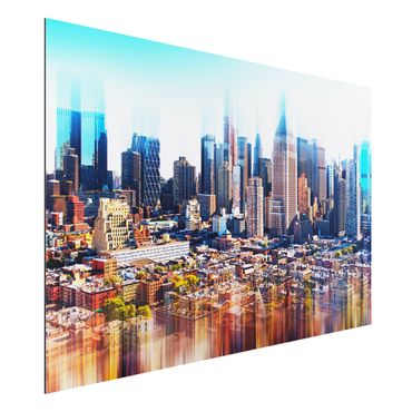 Obraz Alu-Dibond - Manhattan Skyline Urban Stretch