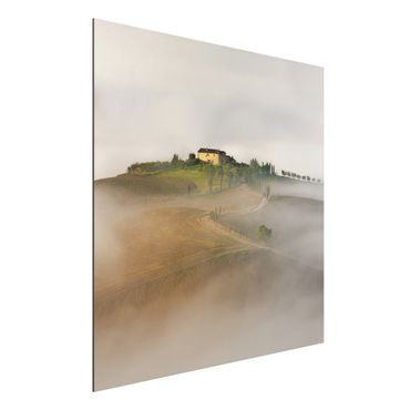 Obraz Alu-Dibond - Poranna mgła w Toskanii