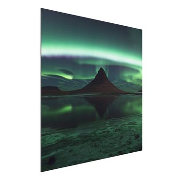 Obraz Alu-Dibond - Światło polarne na Islandii